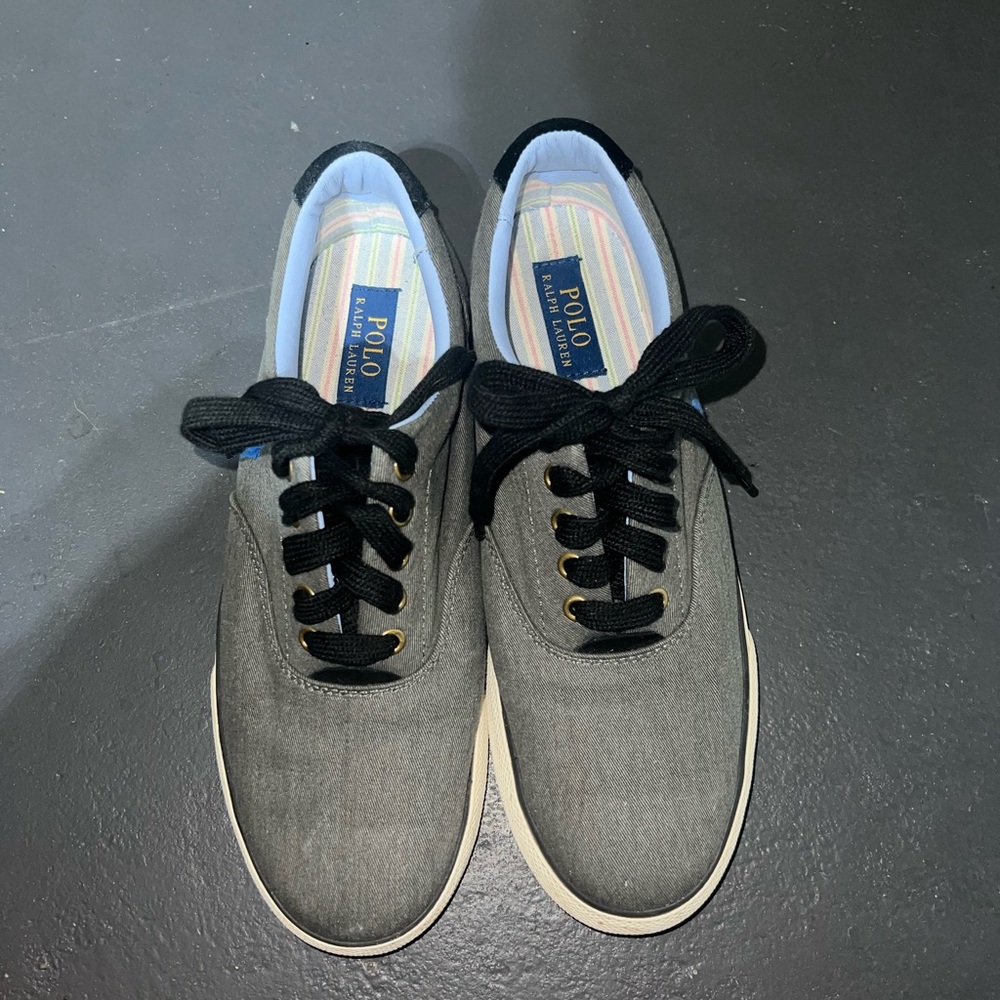 Polo Ralph Lauren Men’s Boat Shoes Gray Blue Size 9.5D